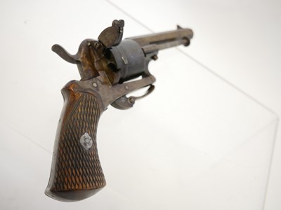 Lot 23 - Belgian 7mm pinfire revolver, 3.25 inch...