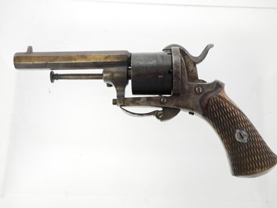 Lot 23 - Belgian 7mm pinfire revolver, 3.25 inch...
