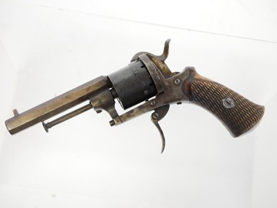 Lot 23 - Belgian 7mm pinfire revolver, 3.25 inch...