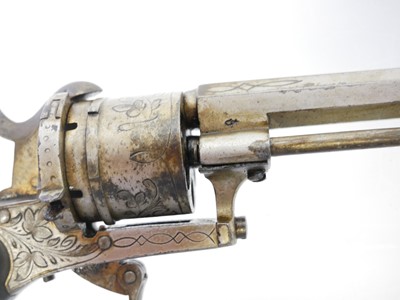 Lot 16 - Belgian 7mm pinfire revolver, 3.25 inch...