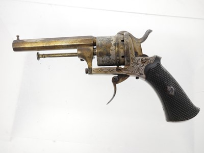 Lot 16 - Belgian 7mm pinfire revolver, 3.25 inch...