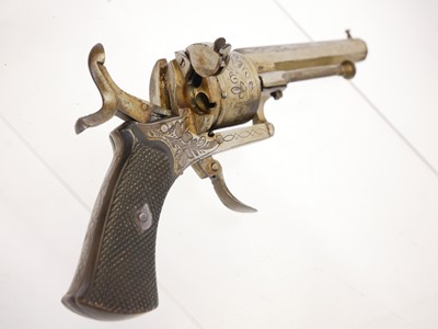 Lot 16 - Belgian 7mm pinfire revolver, 3.25 inch...