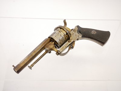 Lot 16 - Belgian 7mm pinfire revolver, 3.25 inch...