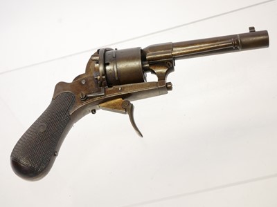 Lot 17 - Robert Jones Liverpool 7mm pinfire revolver, 3....