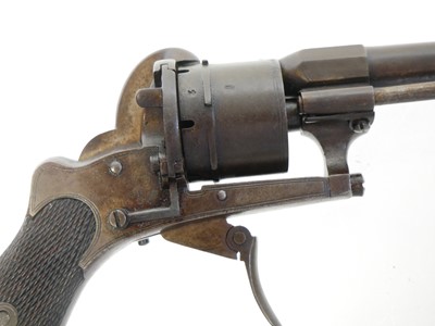 Lot 17 - Robert Jones Liverpool 7mm pinfire revolver, 3....