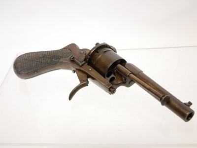 Lot 17 - Robert Jones Liverpool 7mm pinfire revolver, 3....