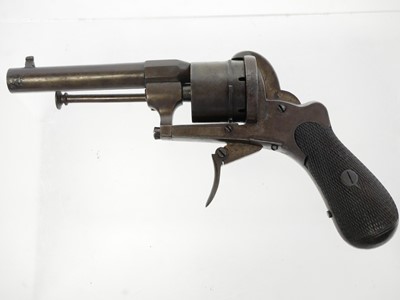 Lot 17 - Robert Jones Liverpool 7mm pinfire revolver, 3....