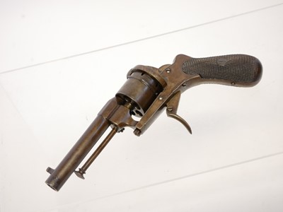 Lot 17 - Robert Jones Liverpool 7mm pinfire revolver, 3....