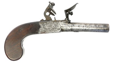 Lot 1 - Flintlock 50 bore boxlock pocket pistol by...