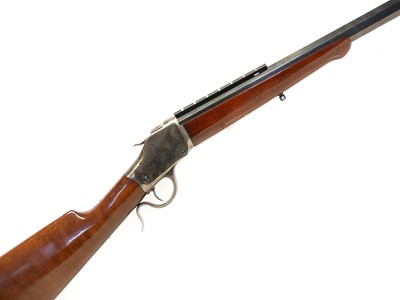 Lot 421 - Uberti Low Wall .45-70 falling block rifle,...