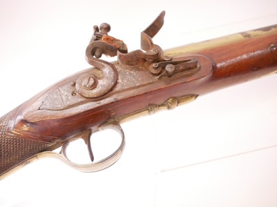 Lot 34 - Flintock blunderbuss, 14inch brass cannon...