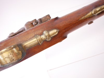 Lot 34 - Flintock blunderbuss, 14inch brass cannon...
