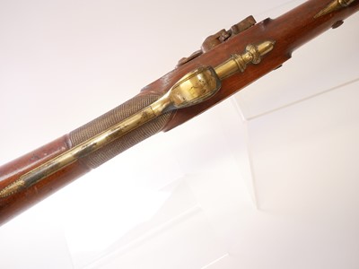Lot 34 - Flintock blunderbuss, 14inch brass cannon...