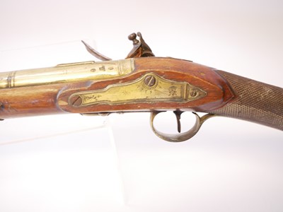 Lot 34 - Flintock blunderbuss, 14inch brass cannon...