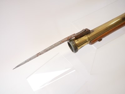 Lot 34 - Flintock blunderbuss, 14inch brass cannon...