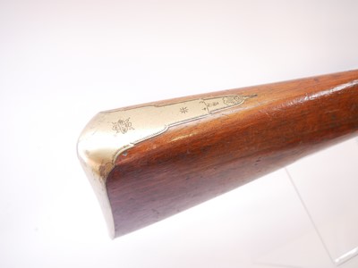 Lot 34 - Flintock blunderbuss, 14inch brass cannon...