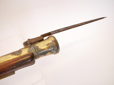 Lot 34 - Flintock blunderbuss, 14inch brass cannon...