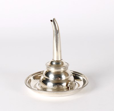 Lot 2 - An Elizabeth II Silver Wine Funnel on Stand in the Georgian Style