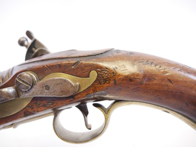 Lot 3 - Flintlock 1801 pattern 25 bore long sea...