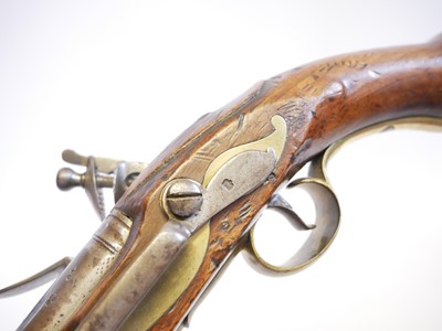 Lot 3 - Flintlock 1801 pattern 25 bore long sea...