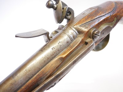 Lot 3 - Flintlock 1801 pattern 25 bore long sea...