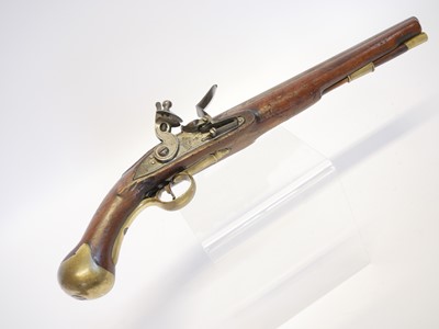 Lot 3 - Flintlock 1801 pattern 25 bore long sea...