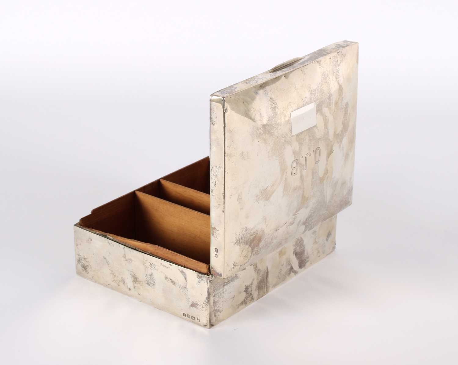 Lot 7 - A Large George V Silver Cigarette Box