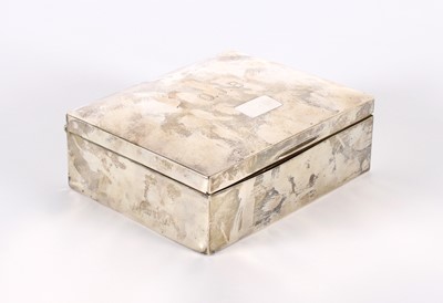 Lot 7 - A Large George V Silver Cigarette Box