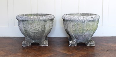 Lot 272 - An Attractive Pair of Reconstituted Stone Planters
