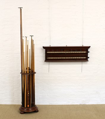 Lot 244 - A Victorian Mahogany Swivel Action Billiards Cue Rack