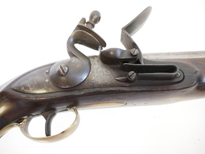 Lot 5 - Belgian Sea Service flintlock pistol, 9 inch...