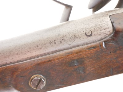 Lot 5 - Belgian Sea Service flintlock pistol, 9 inch...