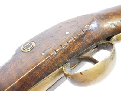 Lot 5 - Belgian Sea Service flintlock pistol, 9 inch...