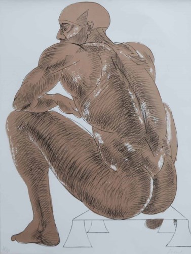 520 - Elizabeth Frink, Nude, signed lithograph.