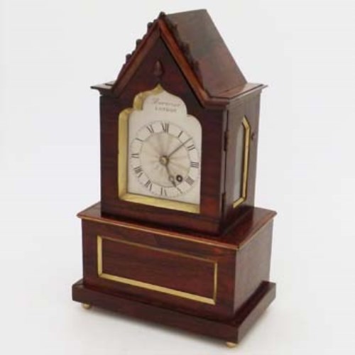 Lot 15 - Regency rosewood timepiece by Barwise, London.