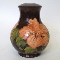 Lot 200 - Moorcroft lamp base, Hibiscus lamp base.