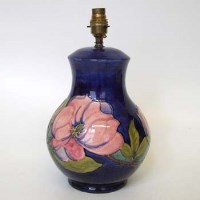Lot 201 - Moorcroft magnolia lamp base.