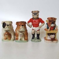 Lot 237 - Four Kevin Francis bull dog jugs.