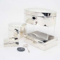 Lot 269 - Four silver trinket and jewellery boxes