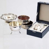 Lot 290 - Silver footed bowl and stand.