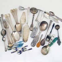 Lot 305 - Mixed silver flatware: Norwegian Elvesaeter .830