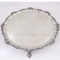 Lot 312 - Silver salver.