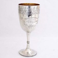 Lot 314 - Silver Victorian goblet.