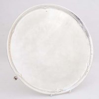 Lot 316 - Silver circular waiter.