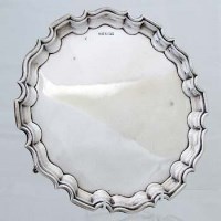 Lot 337 - Silver waiter by Walker & Hall
