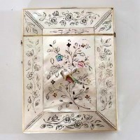 Lot 412 - Mother of pearl card case.