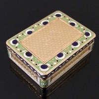 Lot 413 - Swiss gold and enamel vinaigrette