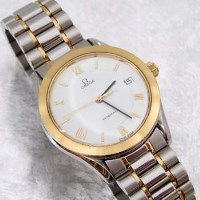 Lot 420 - Omega bi-coloured man's automatic watch.
