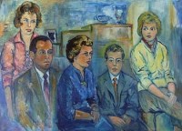 Lot 440 - J.L. Isherwood, The Clark Family, oil