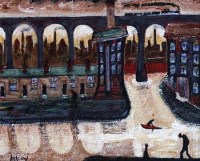 Lot 444 - Albert Barlow, Stockport Viaduct, oil